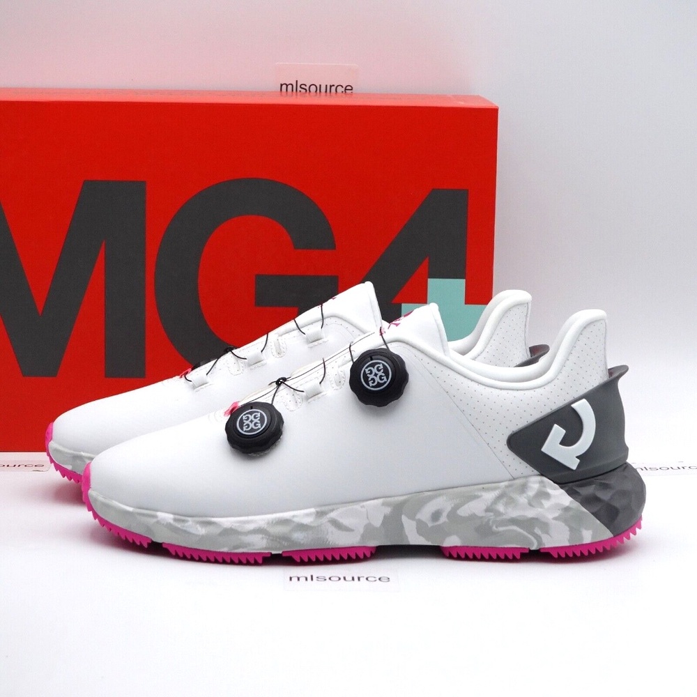 NEW Men's G/FORE G-Drive Golf Shoes G4MS22EF32-SNO Snow/Pink